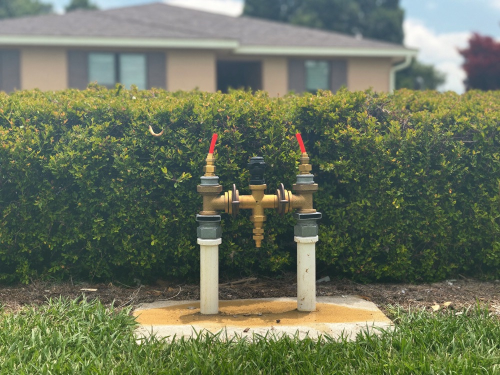 Rebuilt backflow preventer assembly (illustrative image)