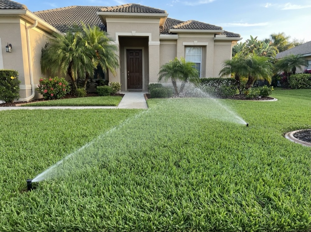 After: even coverage across the lawn (illustrative image)